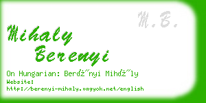 mihaly berenyi business card